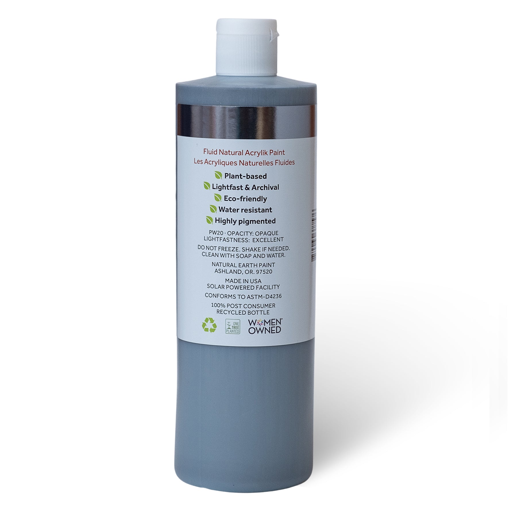Natural Fluid Acrylik - 16 oz - Silver Mica