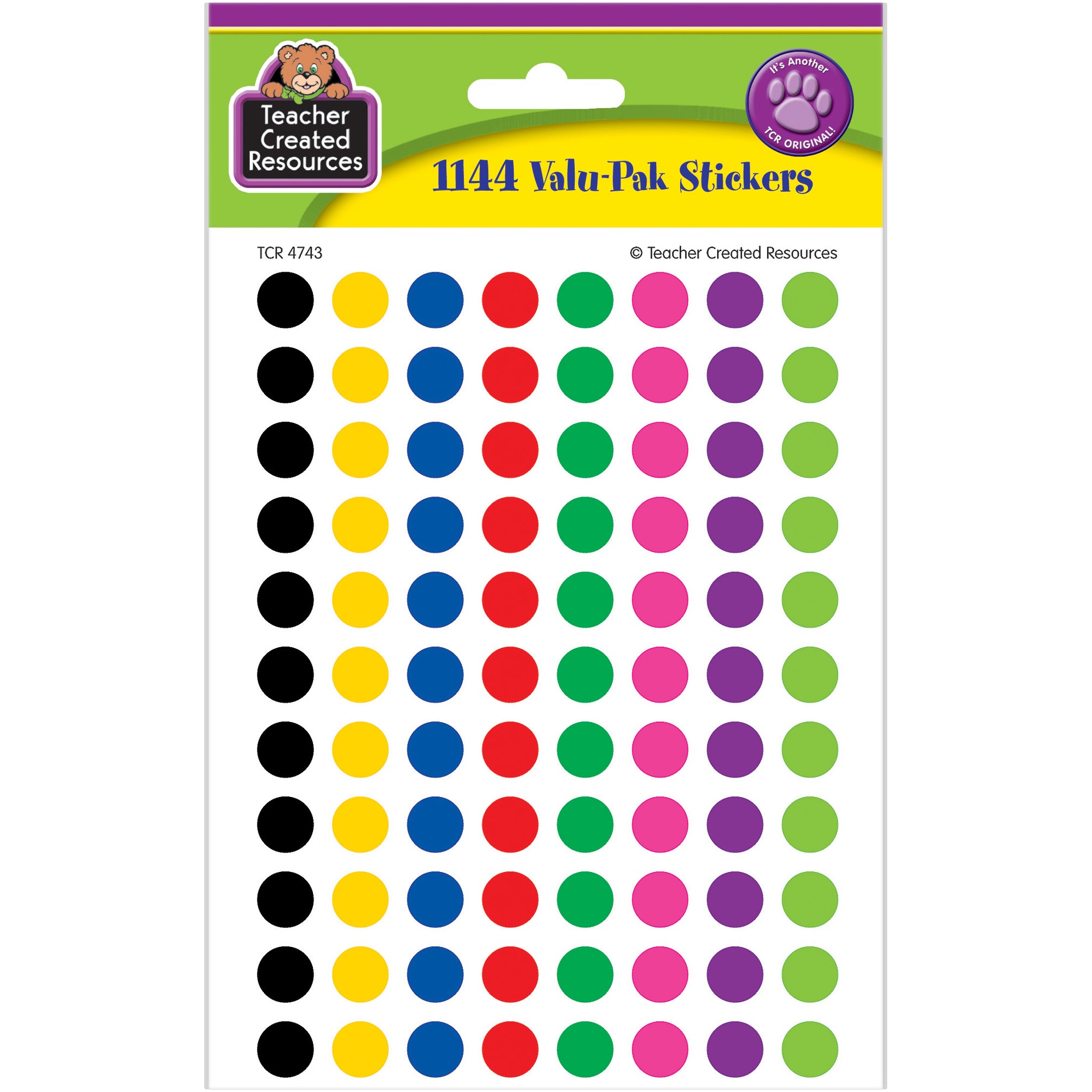 Colorful Circles Mini Stickers Valu-Pak