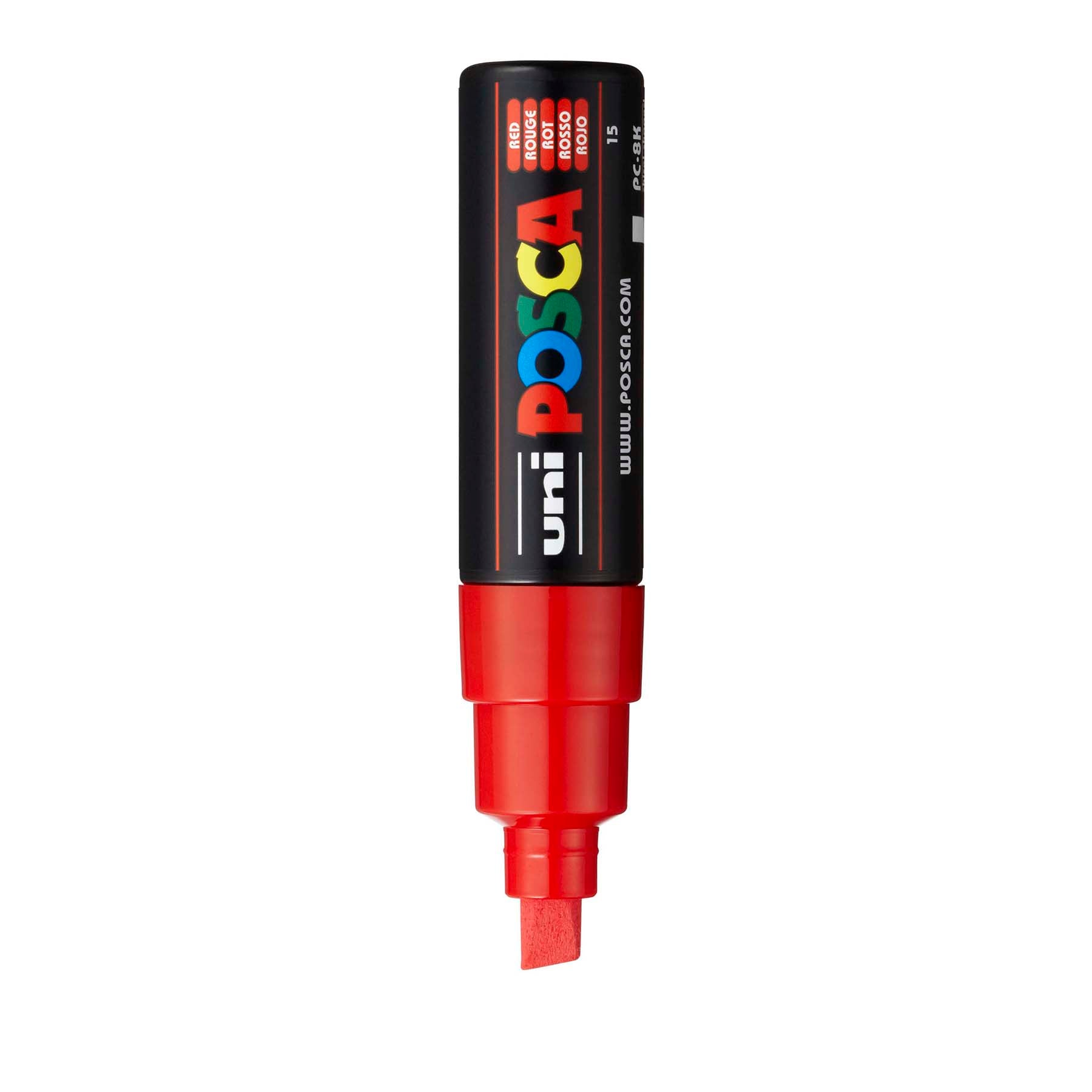 uni® POSCA PC-8K Water-Based Paint Markers, Broad Tip (8mm), Red