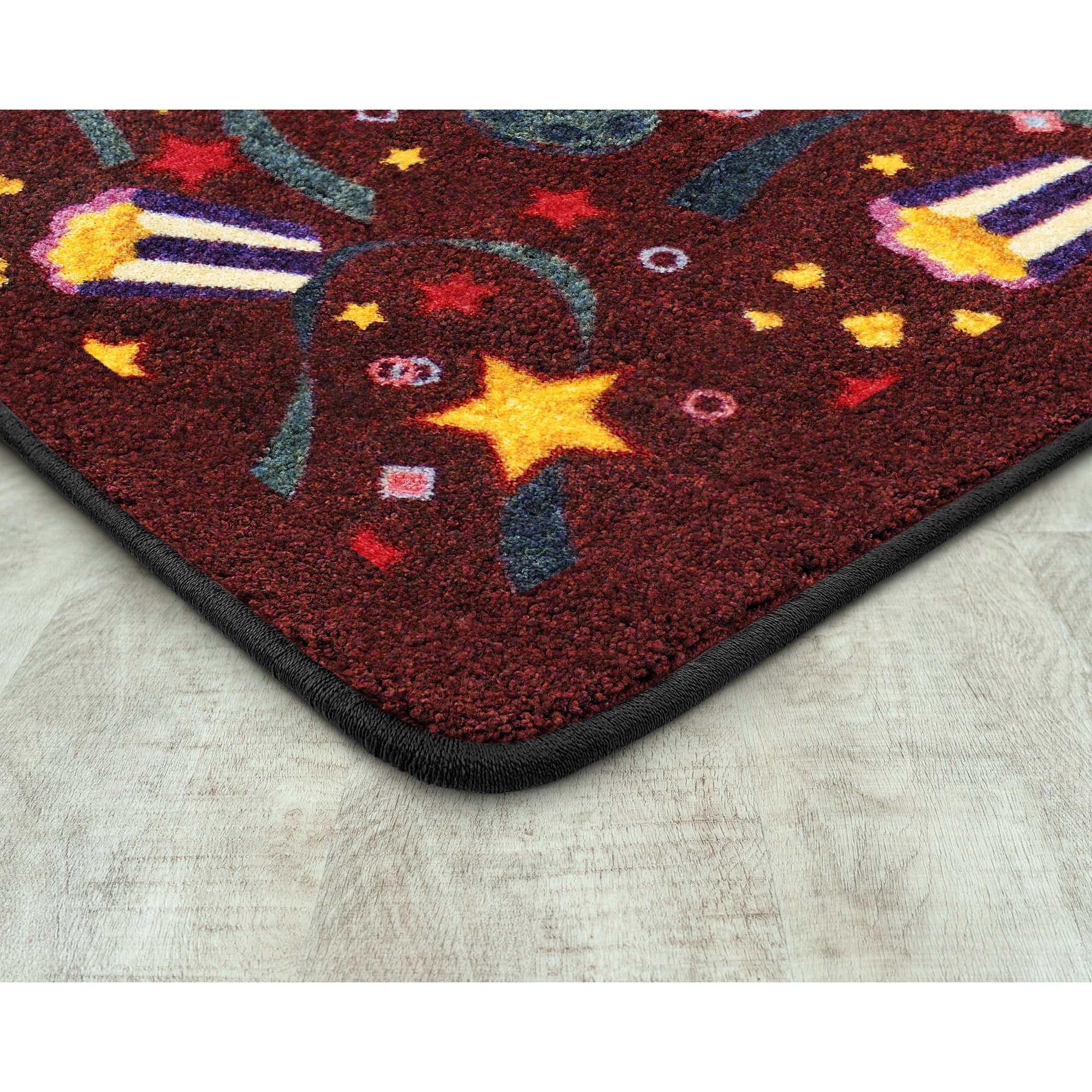 Feature Film 7'8" x 10'9" area rug in color Burgundy