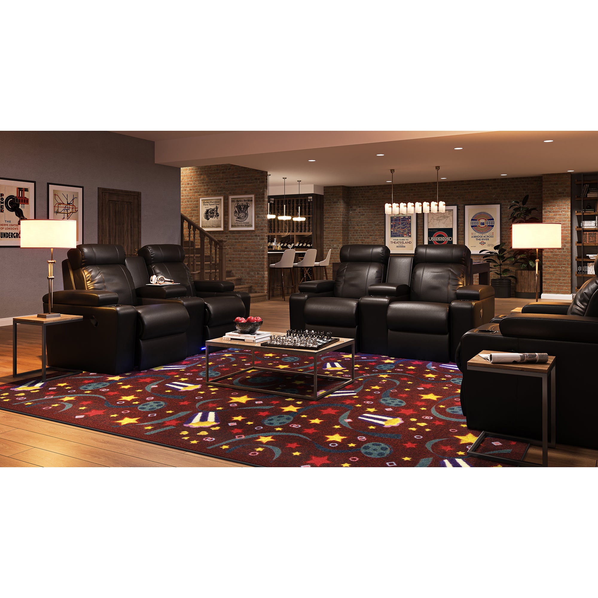 Feature Film 3'10" x 5'4" area rug in color Burgundy