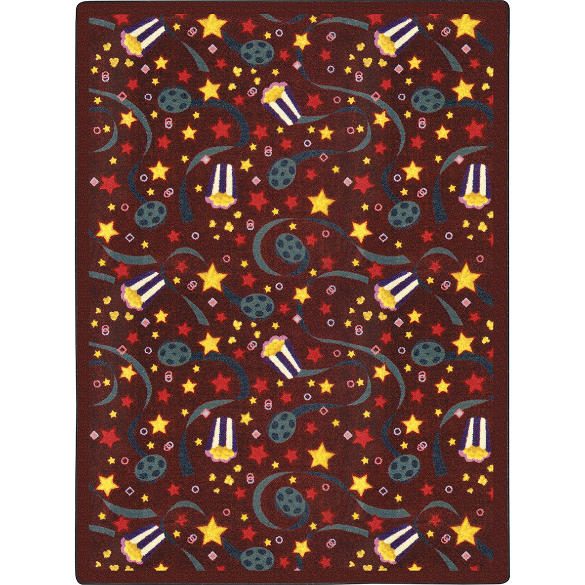 Feature Film 7'8" x 10'9" area rug in color Burgundy
