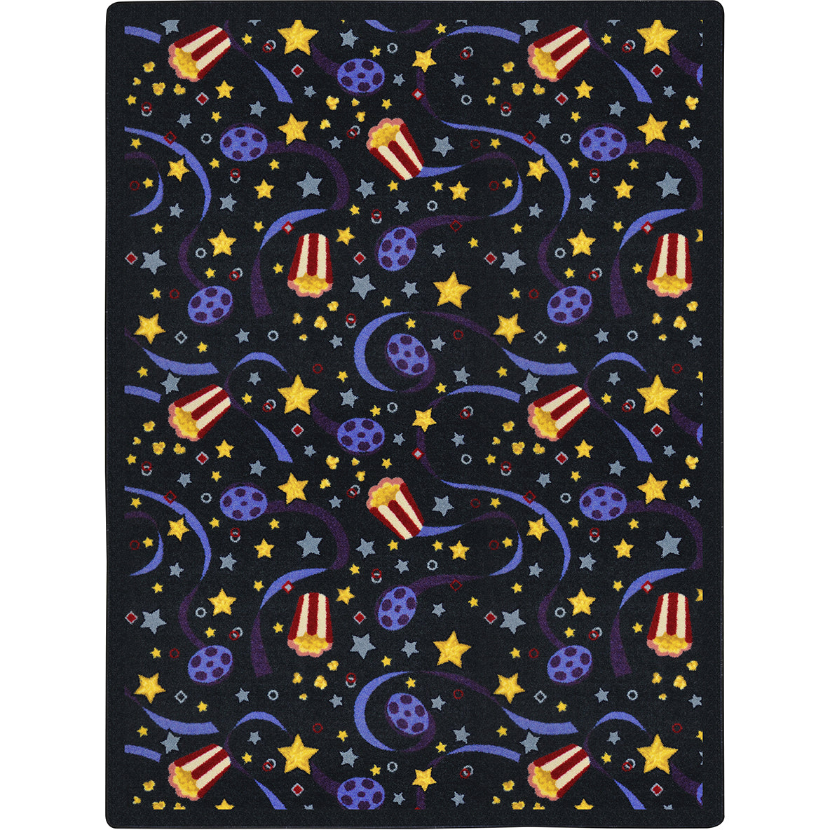 Feature Film 7'8" x 10'9" area rug in color Charcoal