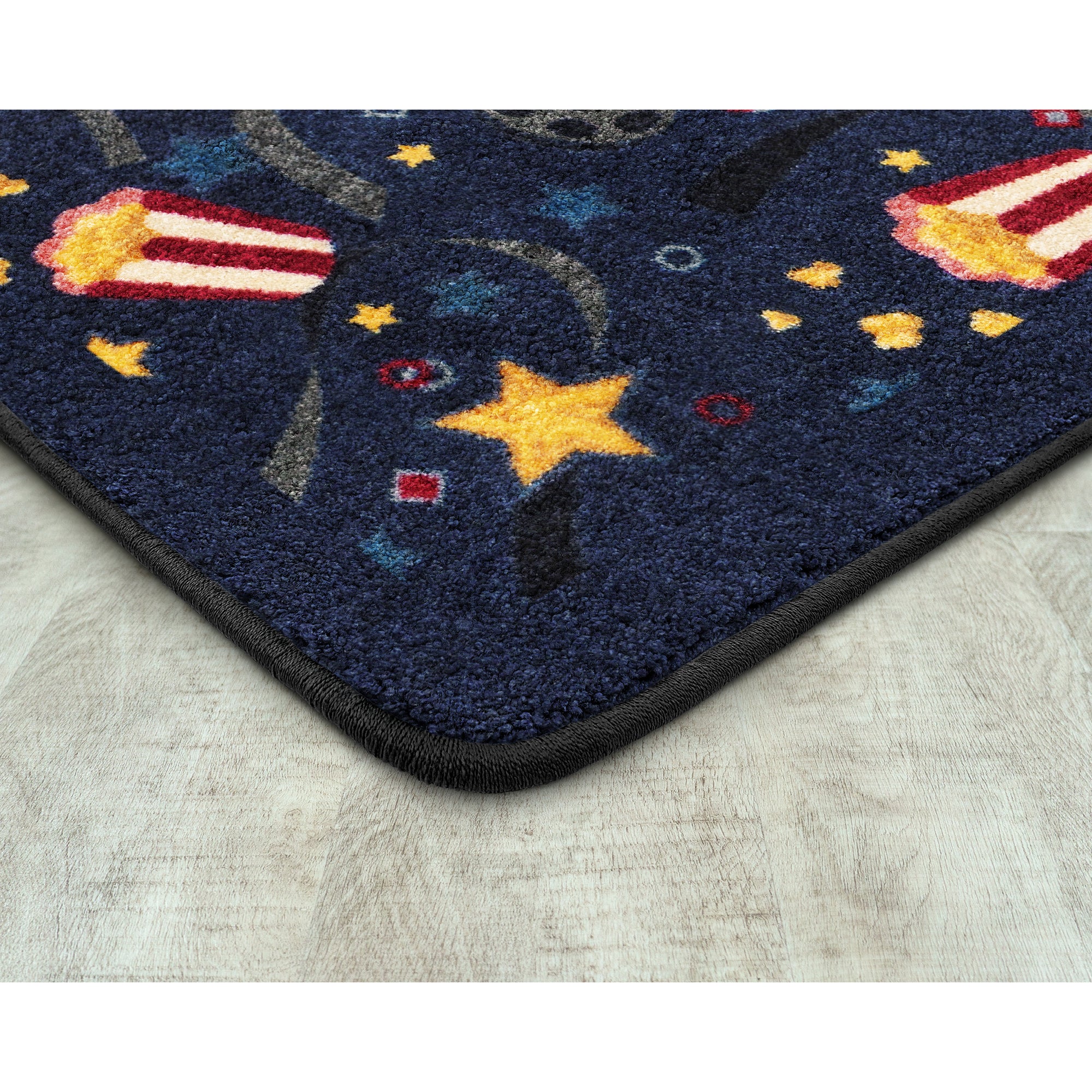 Feature Film 7'8" x 10'9" area rug in color Navy