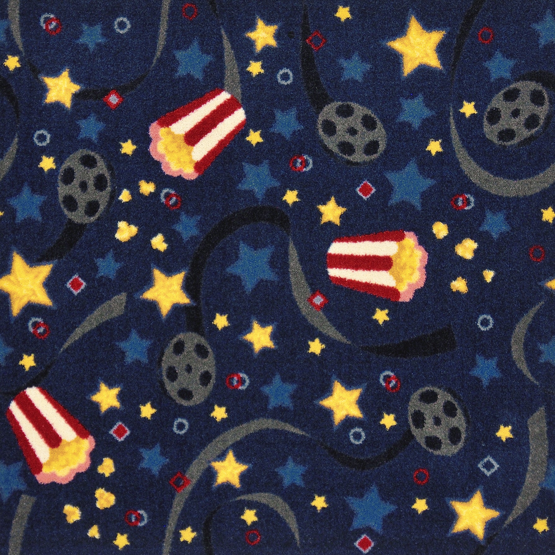 Feature Film 7'8" x 10'9" area rug in color Navy