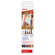 edding 1340 Brush Pen / Metallic Mix - Set of 4 - Assorted