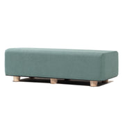 Jaxx Caya 4-in-1 Large Bed Bench, Giant Ottoman, Dining Bench, and Yoga and Massage Platform, King, Boucle Green