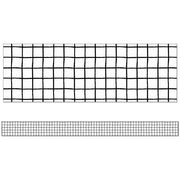 Creatively Inspired Black & White Grid Straight Borders, 36 Feet