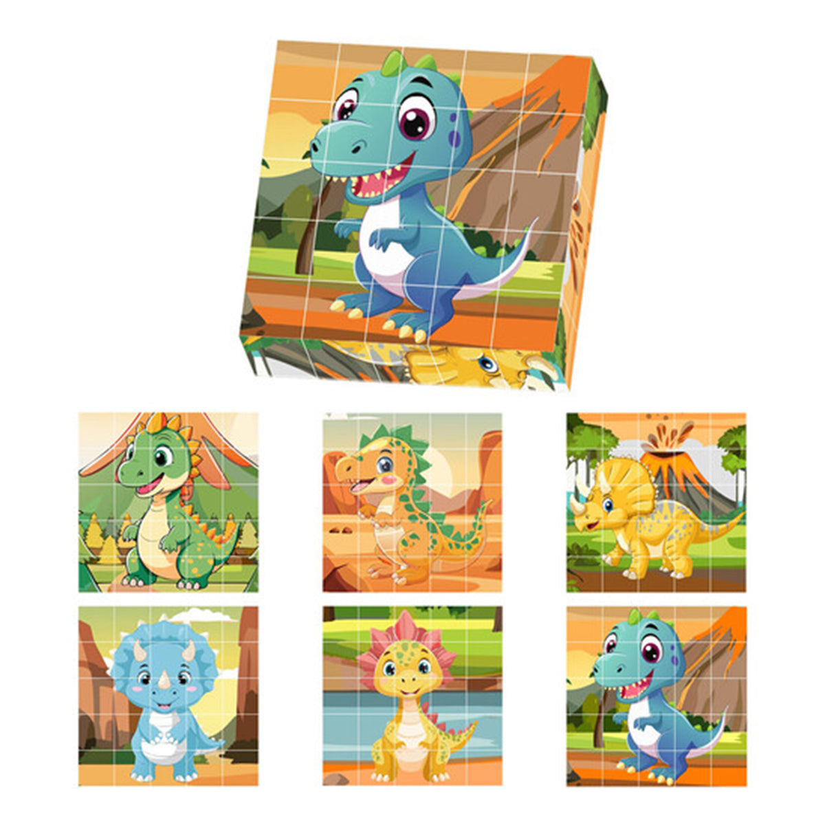 25PC MAGNETIC DINO PUZZLE BLOCKS