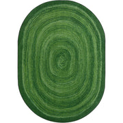 Feeling Fun 5'4" x 7'8" Oval area rug in color Green