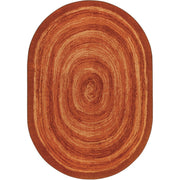 Feeling Fun 7'8" x 10'9" Oval area rug in color Orange