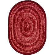 Feeling Fun 5'4" x 7'8" Oval area rug in color Red