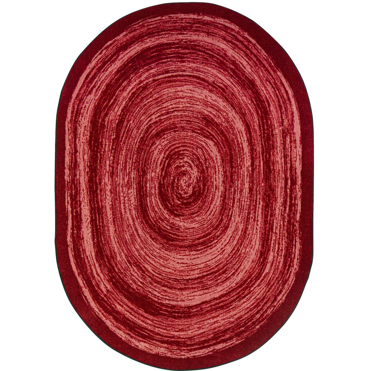 Feeling Fun 7'8" x 10'9" Oval area rug in color Red