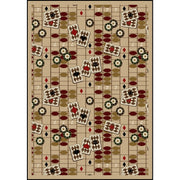 Feeling Lucky 3'10" x 5'4" area rug in color Beige