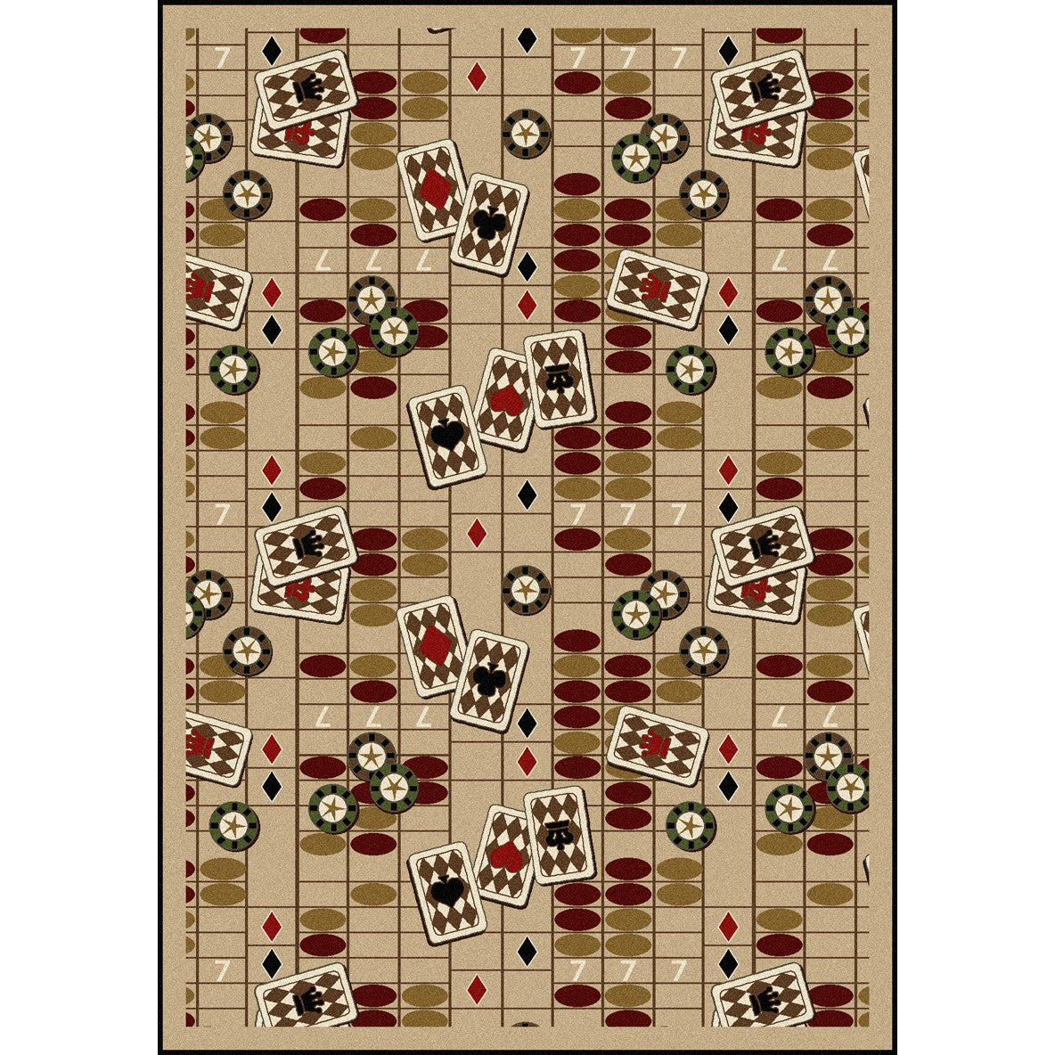 Feeling Lucky 7'8" x 10'9" area rug in color Beige