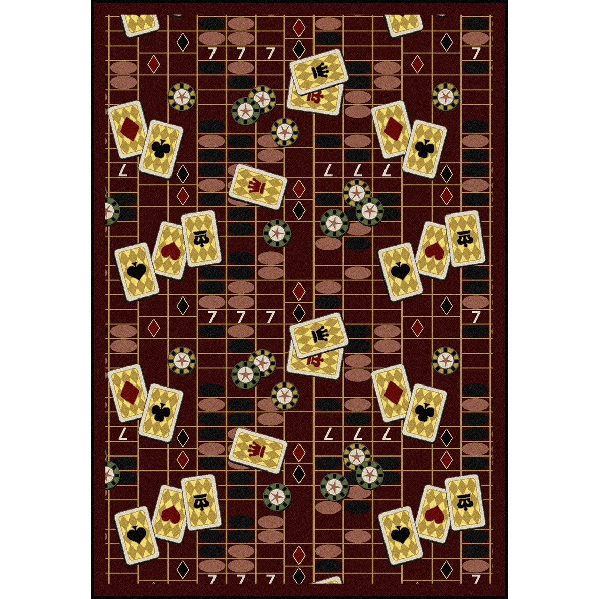 Feeling Lucky 10'9" x 13'2" area rug in color Burgundy
