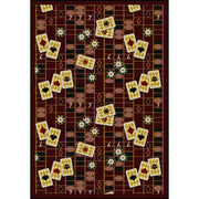 Feeling Lucky 7'8" x 10'9" area rug in color Burgundy