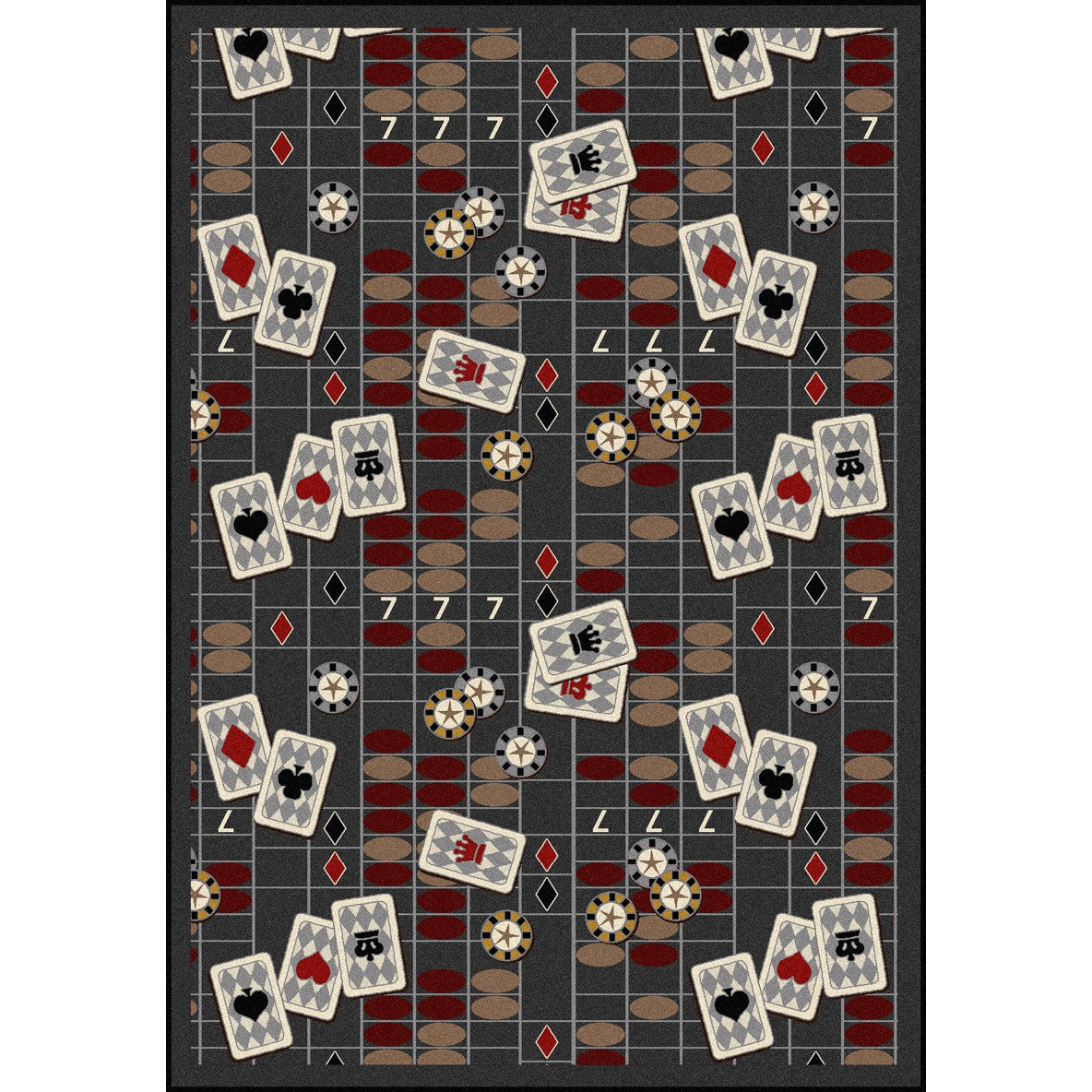 Feeling Lucky 10'9" x 13'2" area rug in color Charcoal