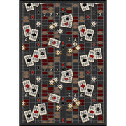 Feeling Lucky 7'8" x 10'9" area rug in color Charcoal