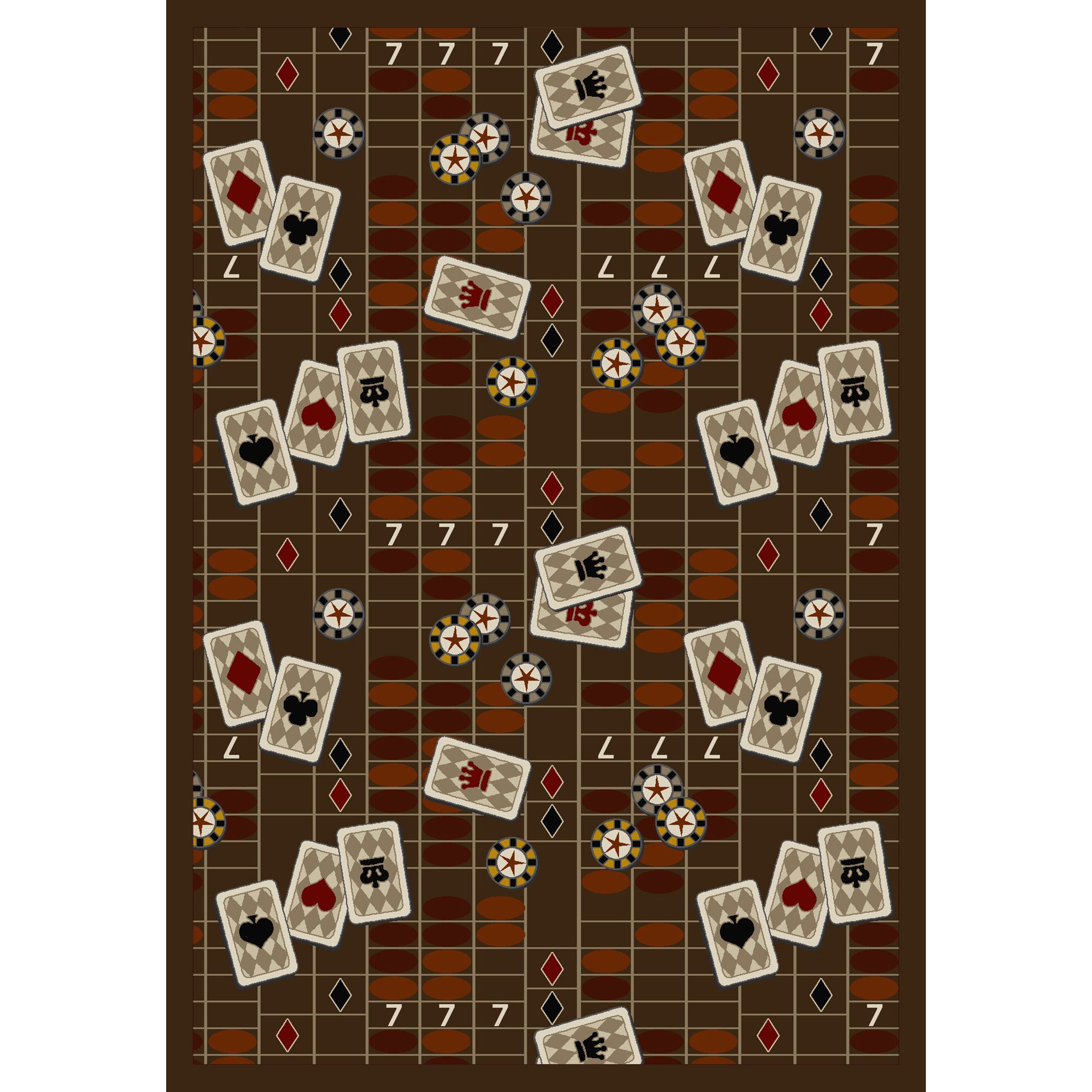 Feeling Lucky 3'10" x 5'4" area rug in color Chocolate