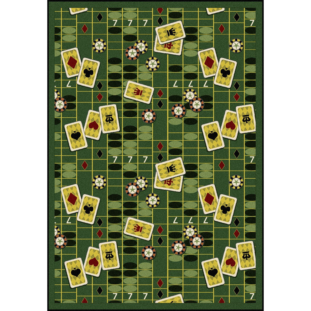 Feeling Lucky 5'4" x 7'8" area rug in color Emerald