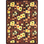 Feeling Lucky 3'10" x 5'4" area rug in color Rust