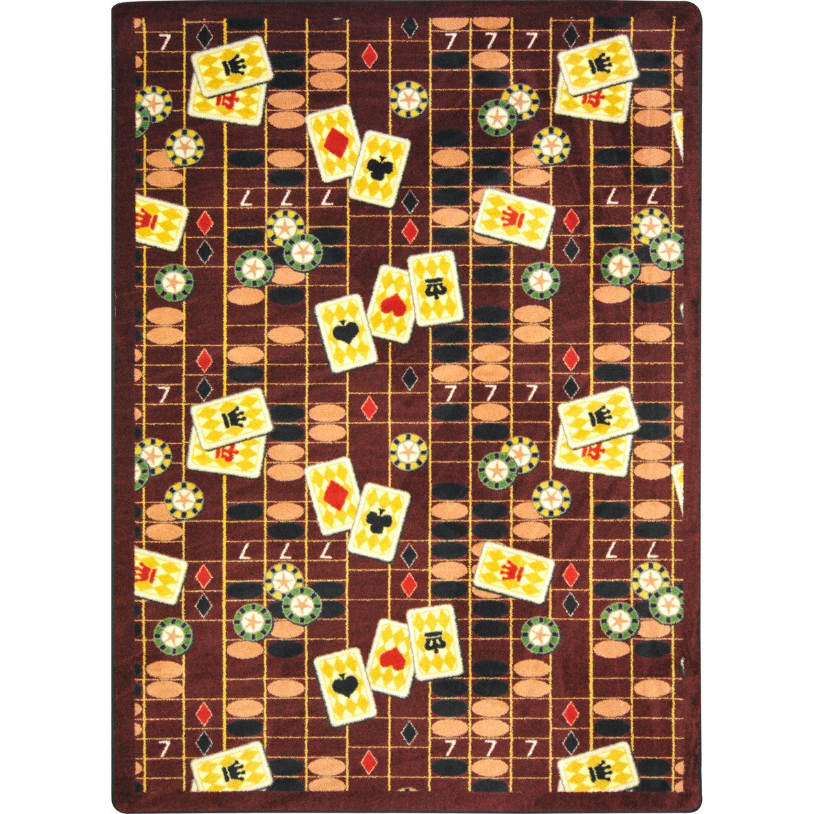 Feeling Lucky 10'9" x 13'2" area rug in color Rust