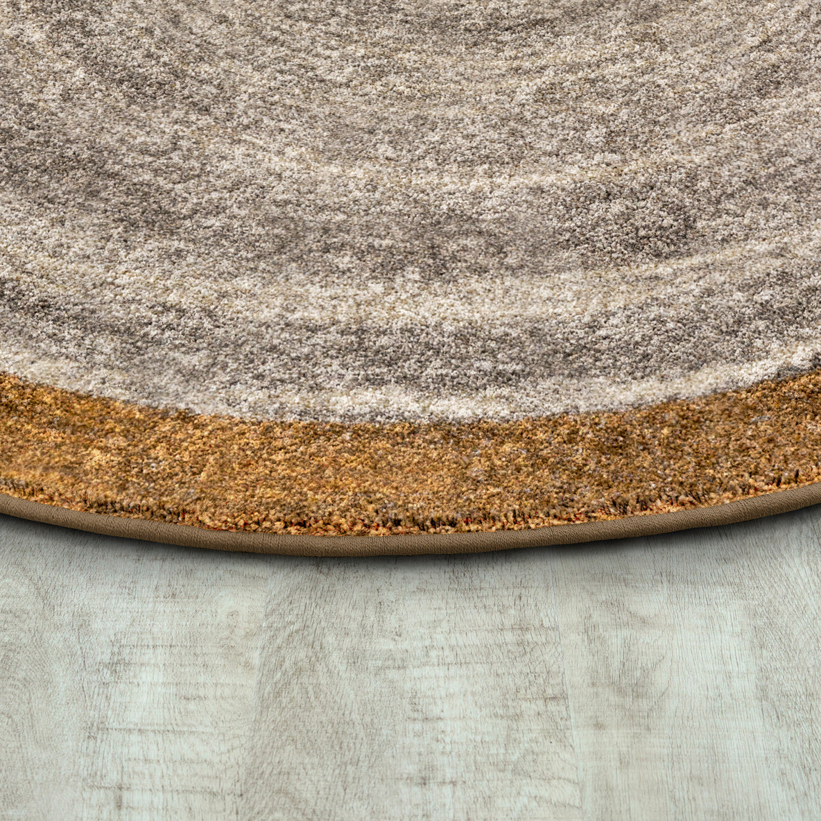 Feeling Natural 7'7" Round area rug in color Stone