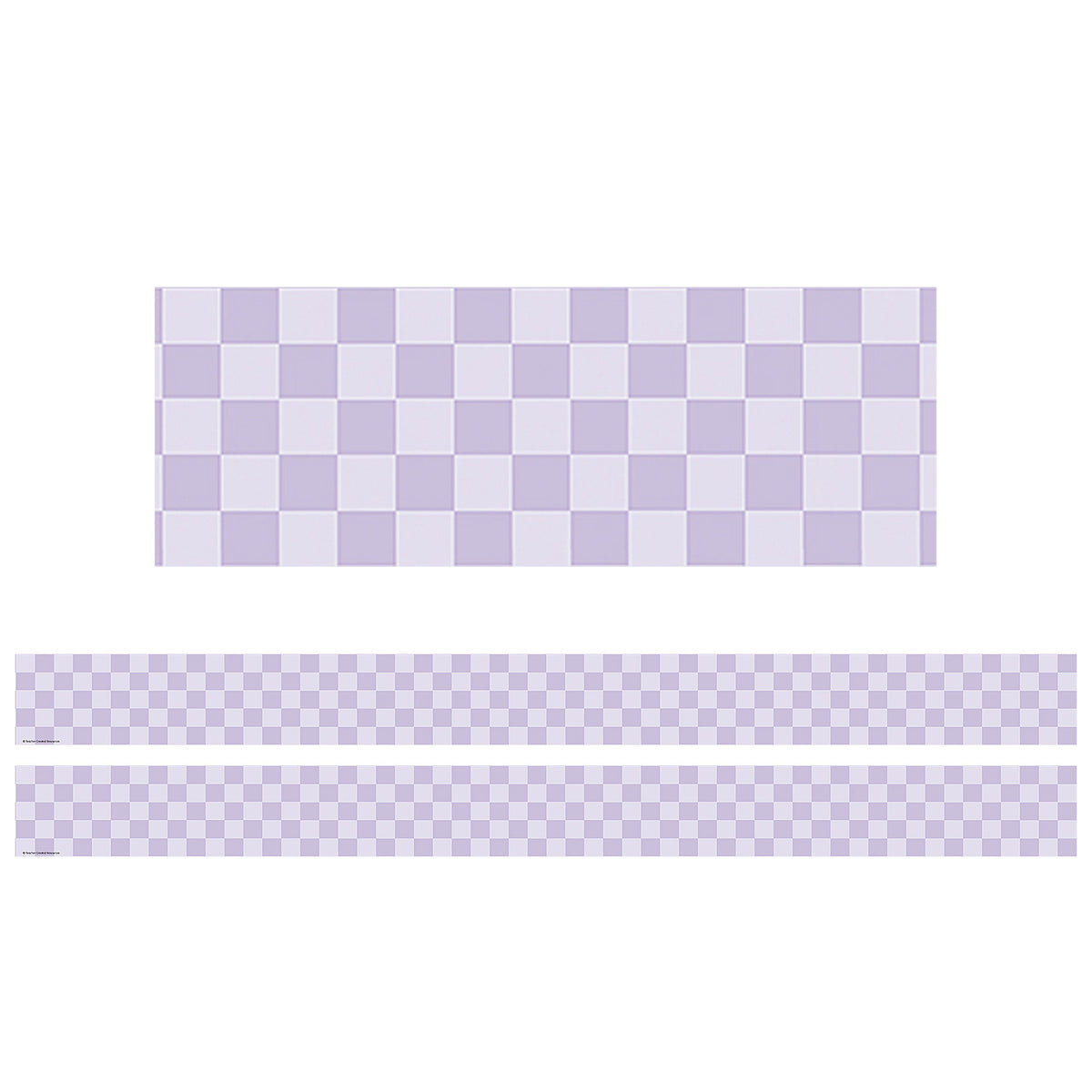 (2 PK) PURPLE CHECKER STRAIGHT TRIM