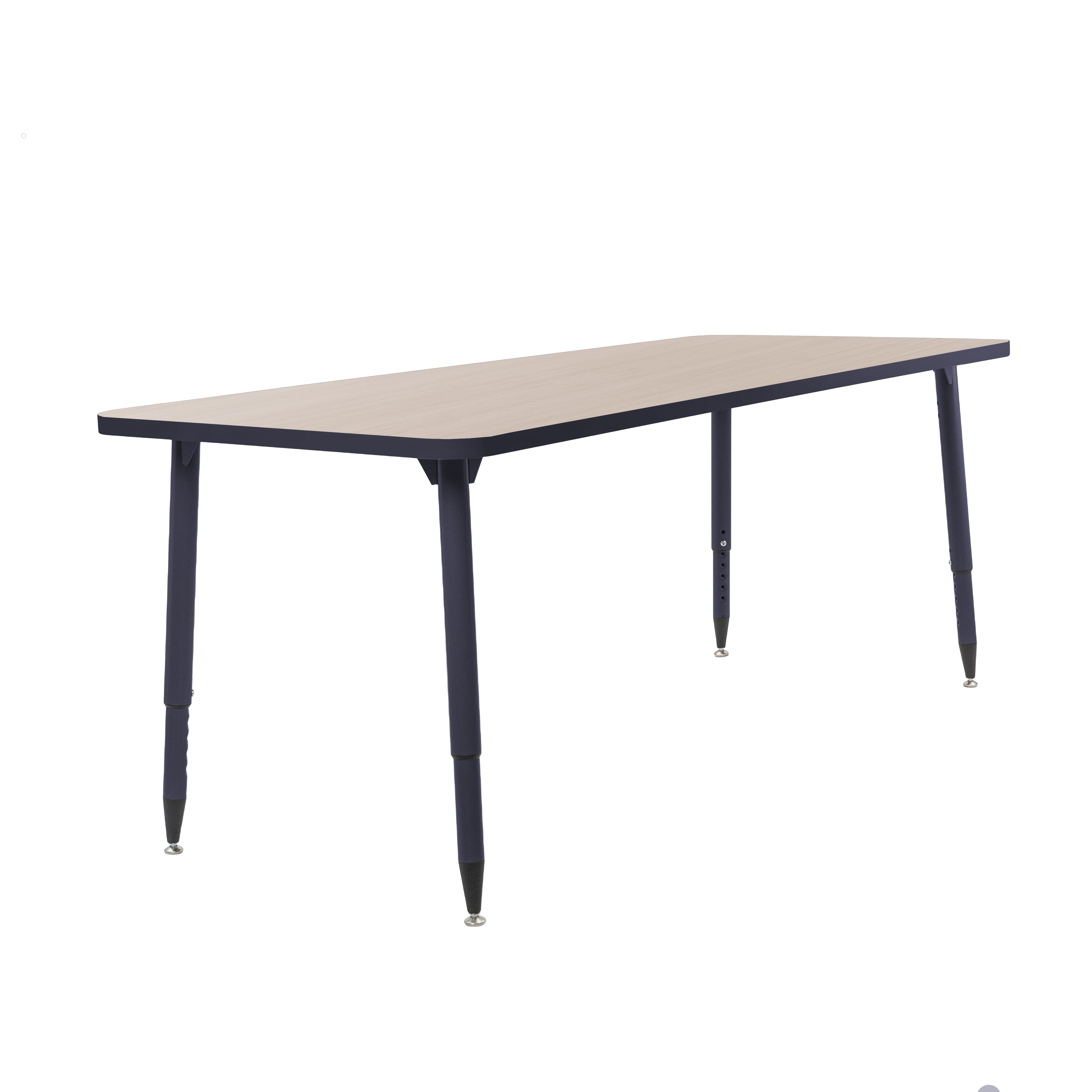 Adapte 30" x 72" Rectangle Activity Table with Adjustable Tapered Legs - Asian Sand/Navy