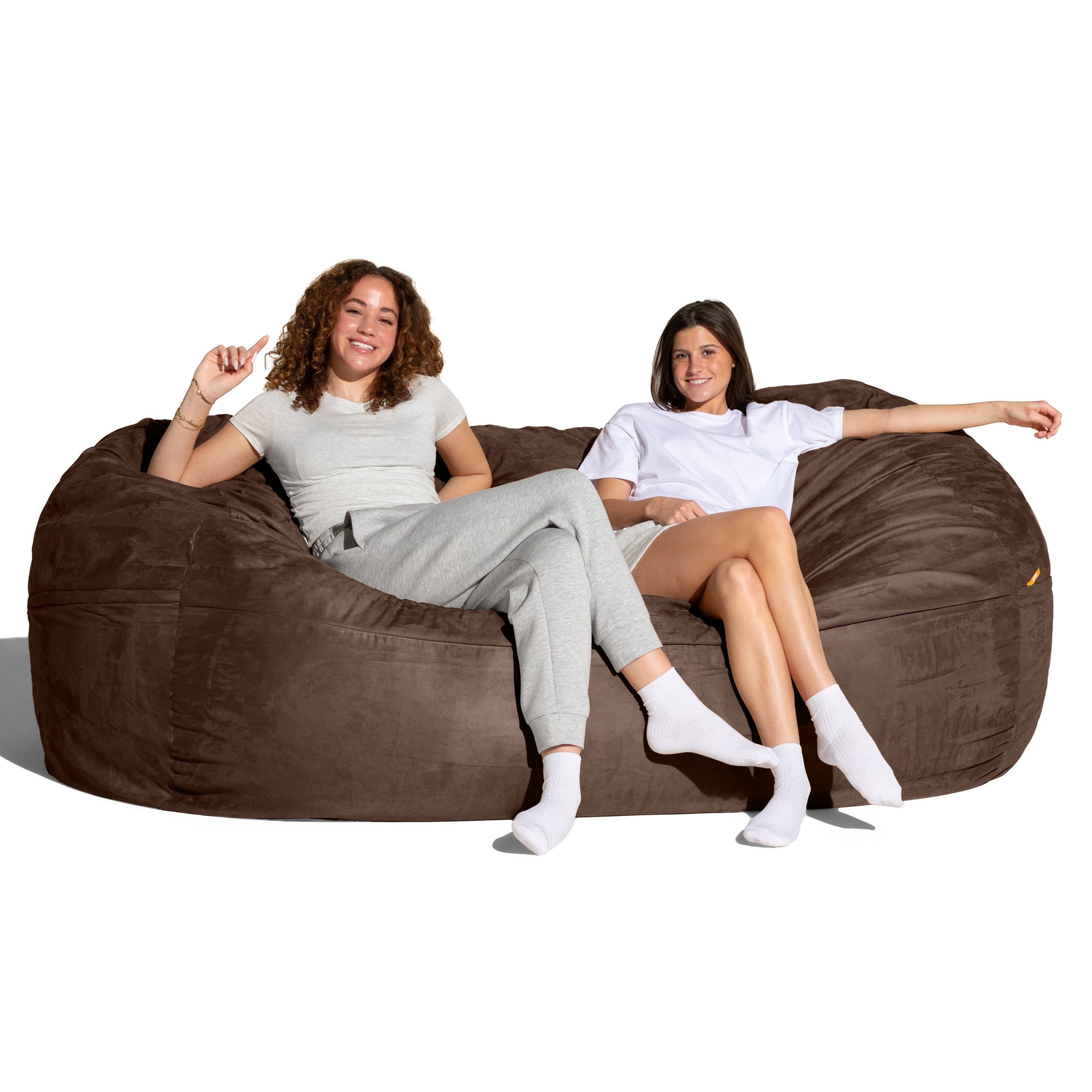 Jaxx 7 Foot Giant Bean Bag Sofa, Chocolate