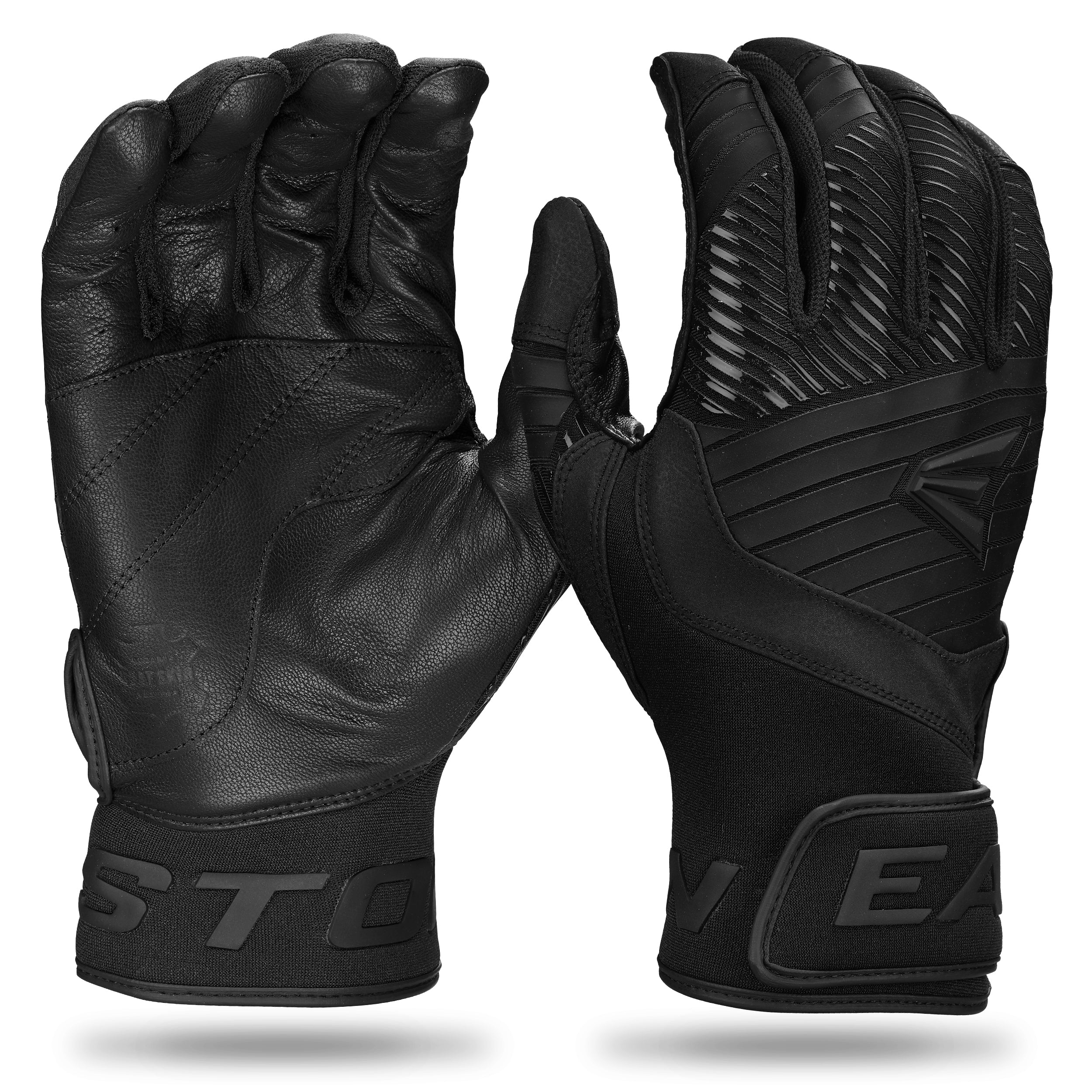 Easton Adult Walk-Off Ethos Batting Gloves - Small - Black Tie - Black/Black