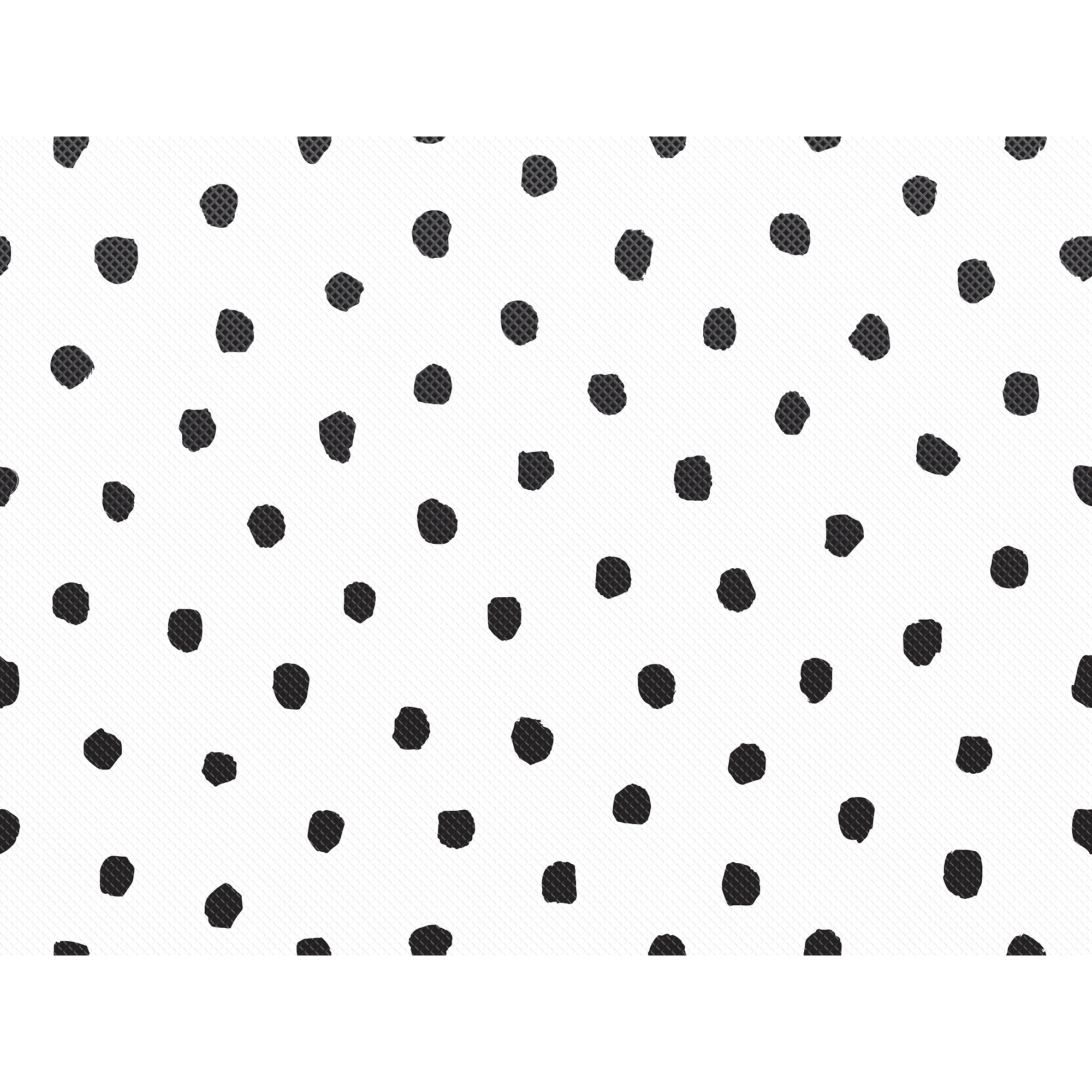 Fun Size Better Than Paper Bulletin Board Roll Black Painted Dots on White