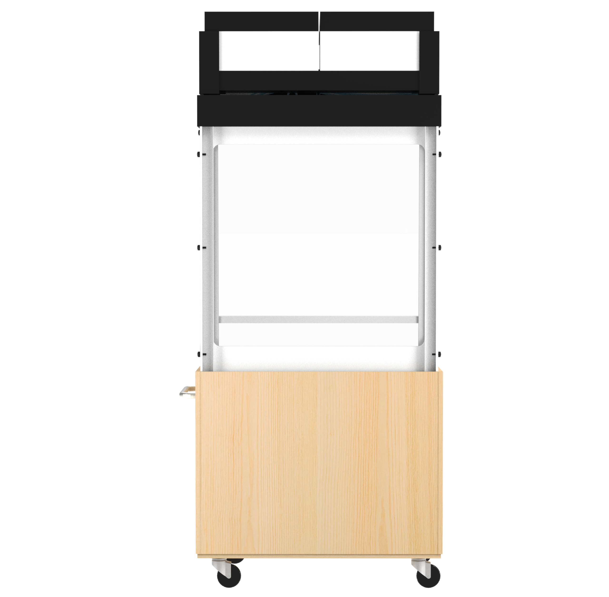 Large Mobile Fume Hood Cabinet W/Fume Hood,Light Hardwood