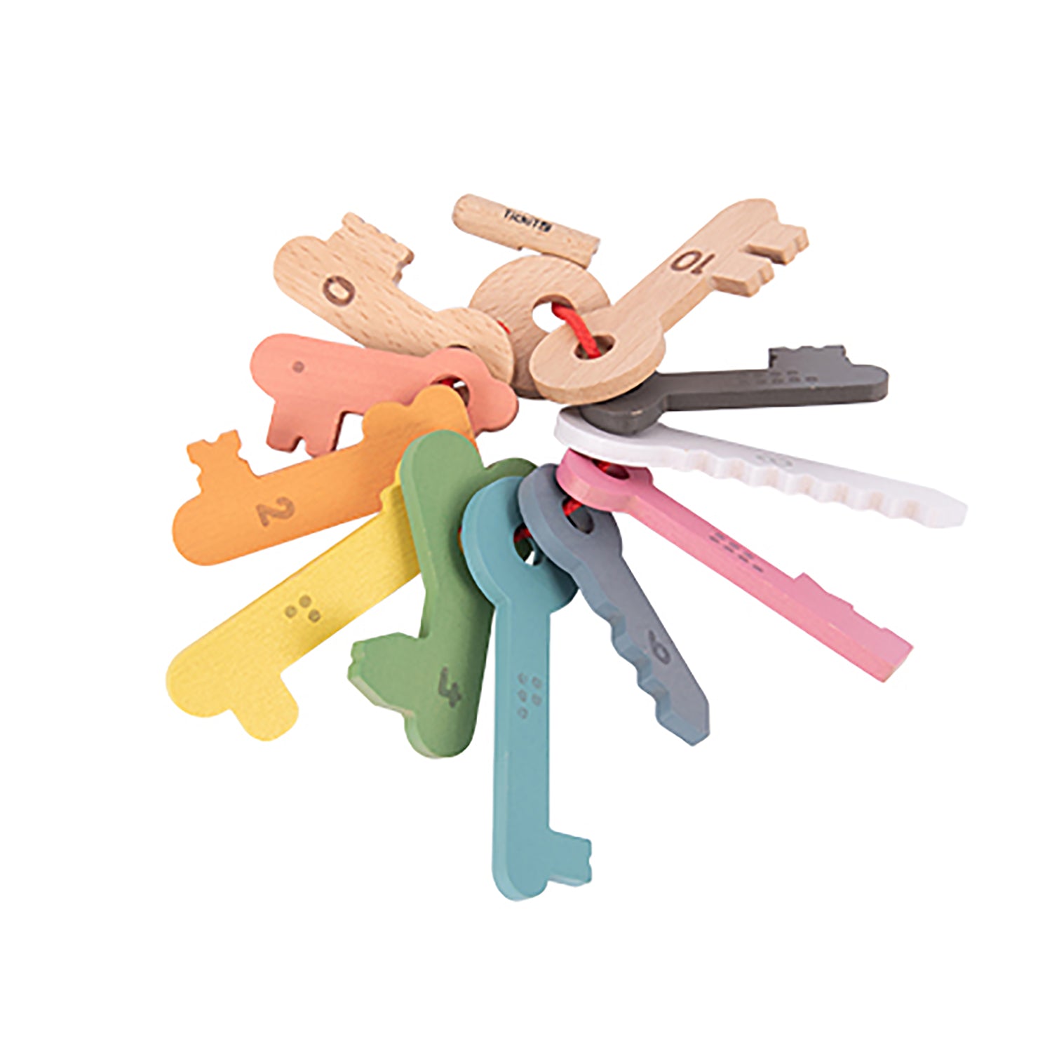 Rainbow Wooden Keys - Set of 11