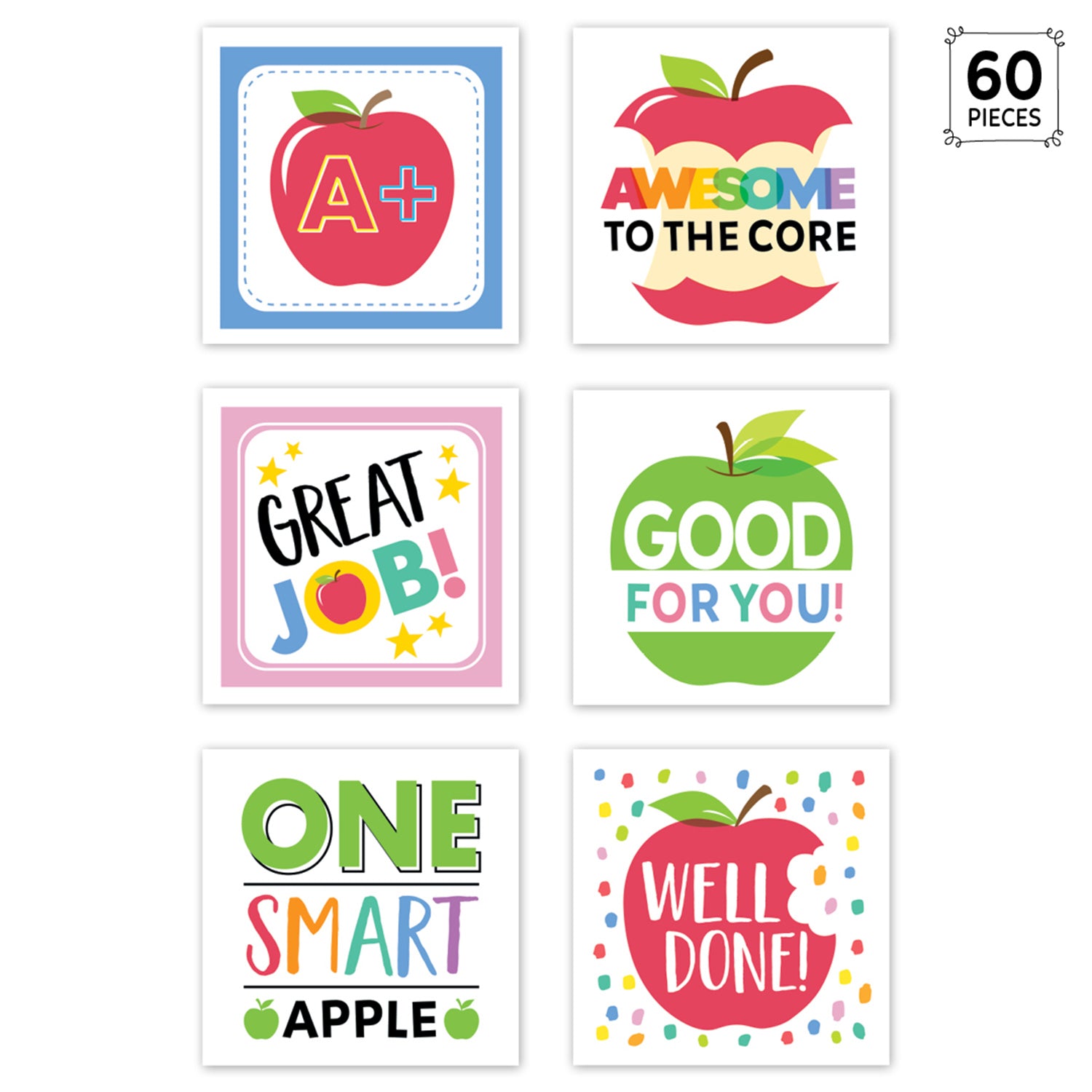 Apple Time Apple Reward Stickers, Pack of 60
