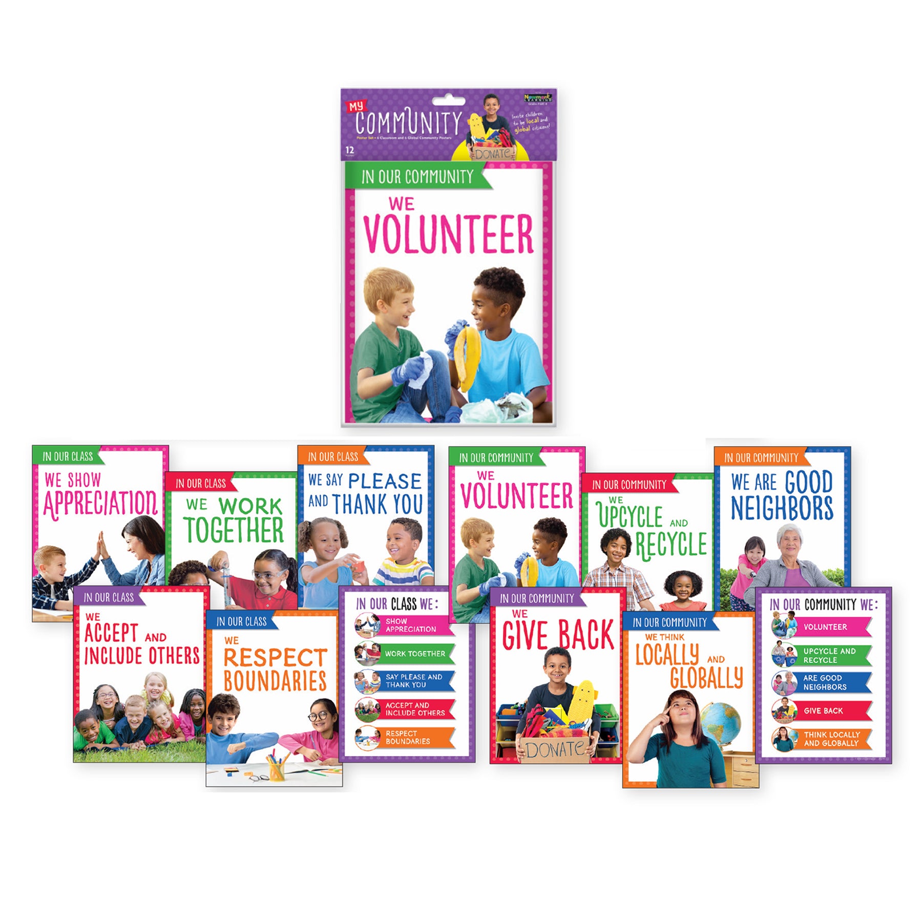 We Are a Community Classroom Poster Sets, Grades 1–2