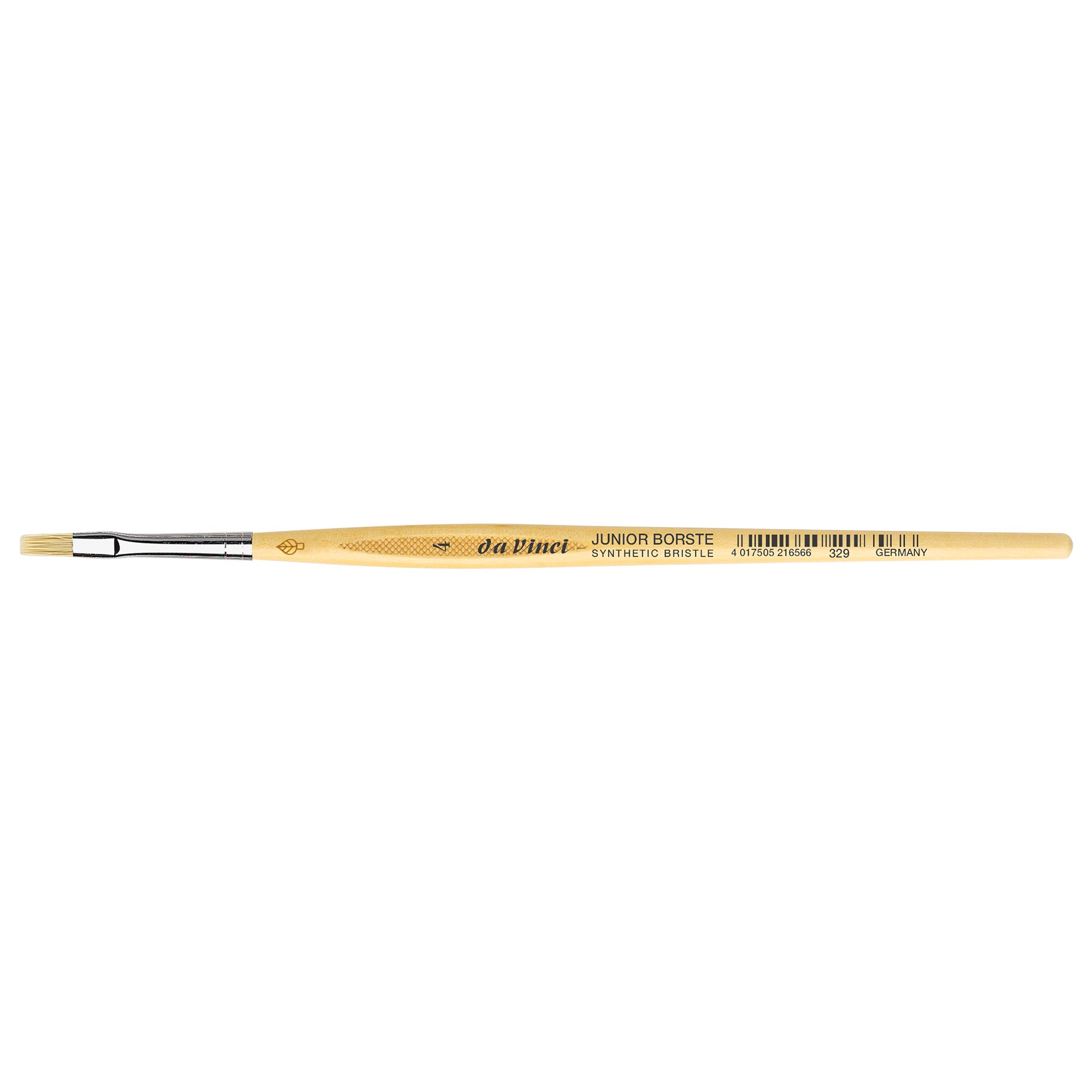 JUNIOR BORSTE Synthetic Student Brush, Synthetic, Tempera, Flat, Series 329, Size 4