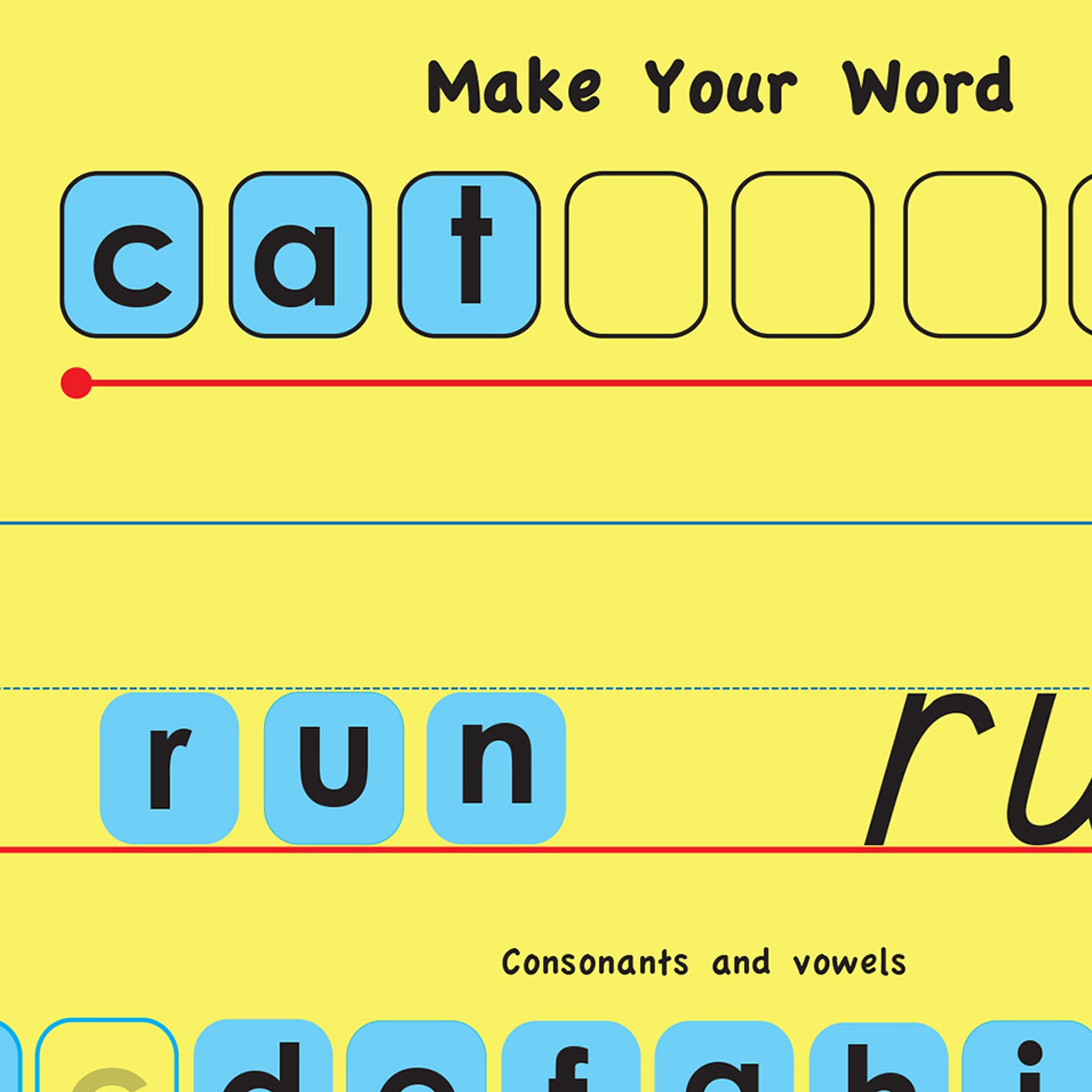 Touch-Stik™ Phonics Tiles & Mat, Make Your Word Set, 104 Tiles