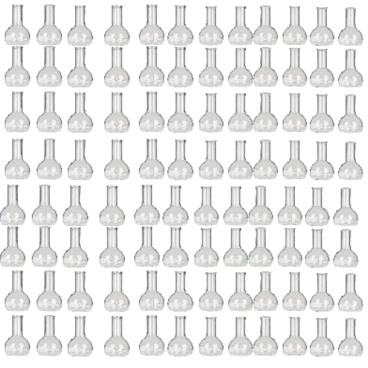 Flask, Boiling, Borosilicate Glass, Flat-Bottom, 100ml, Case of 96