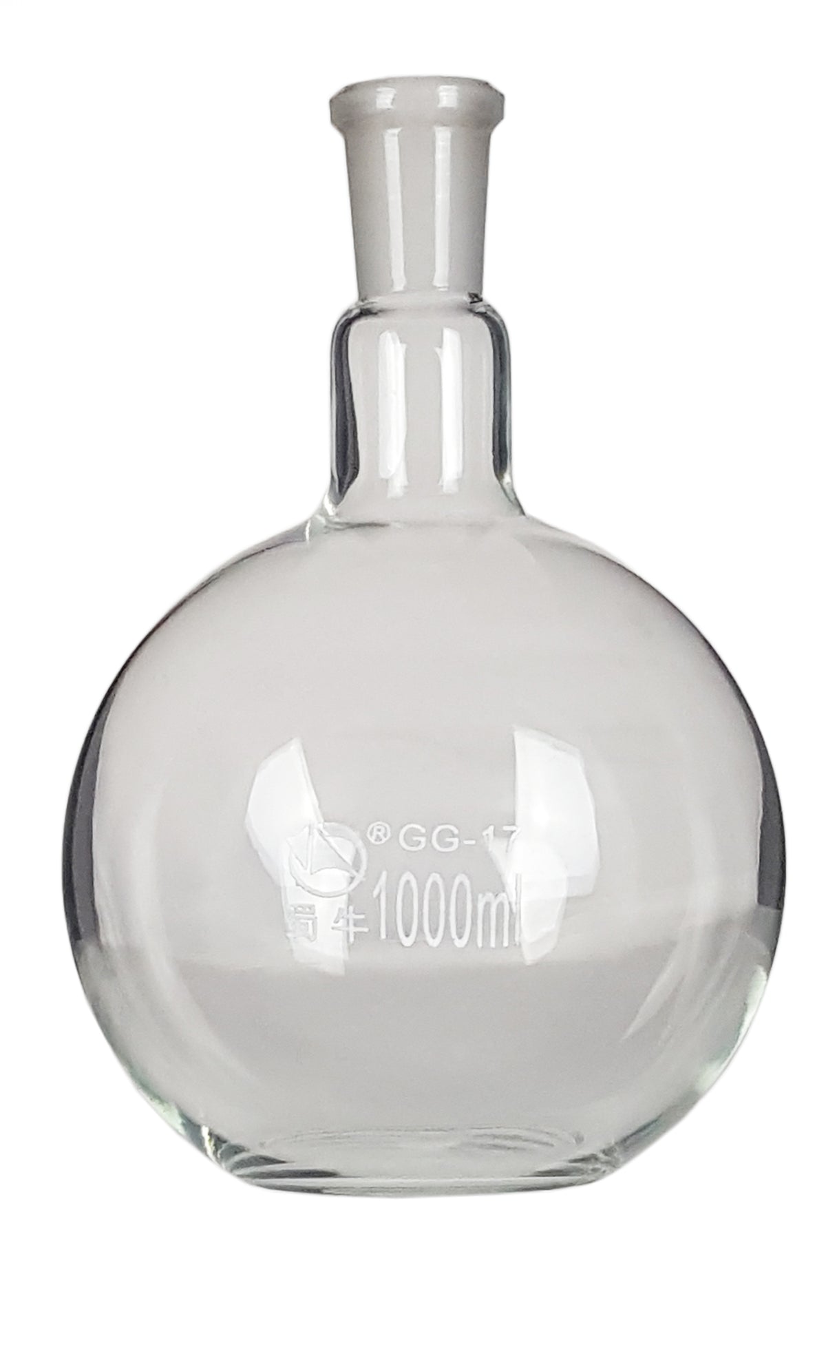 Flask, Boiling, Borosilicate Glass, Flat-Bottom, 1000ml,  24/40 Ground Glass Joint, Pack of 6