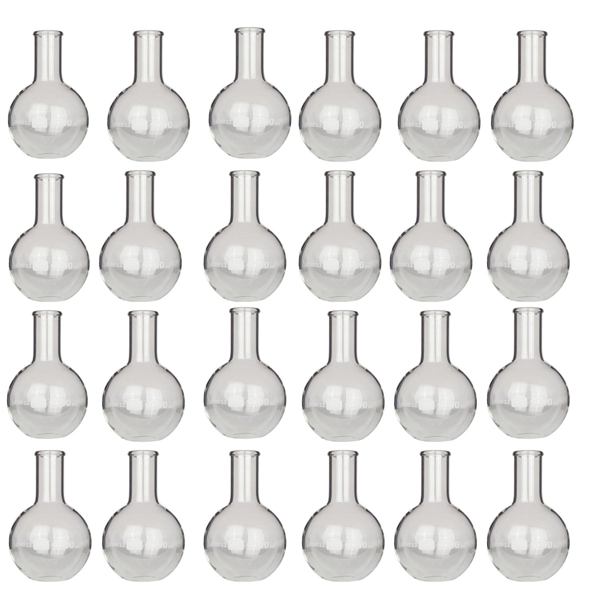 Flask, Boiling, Borosilicate Glass, Flat-Bottom, 1000ml, Case of 24
