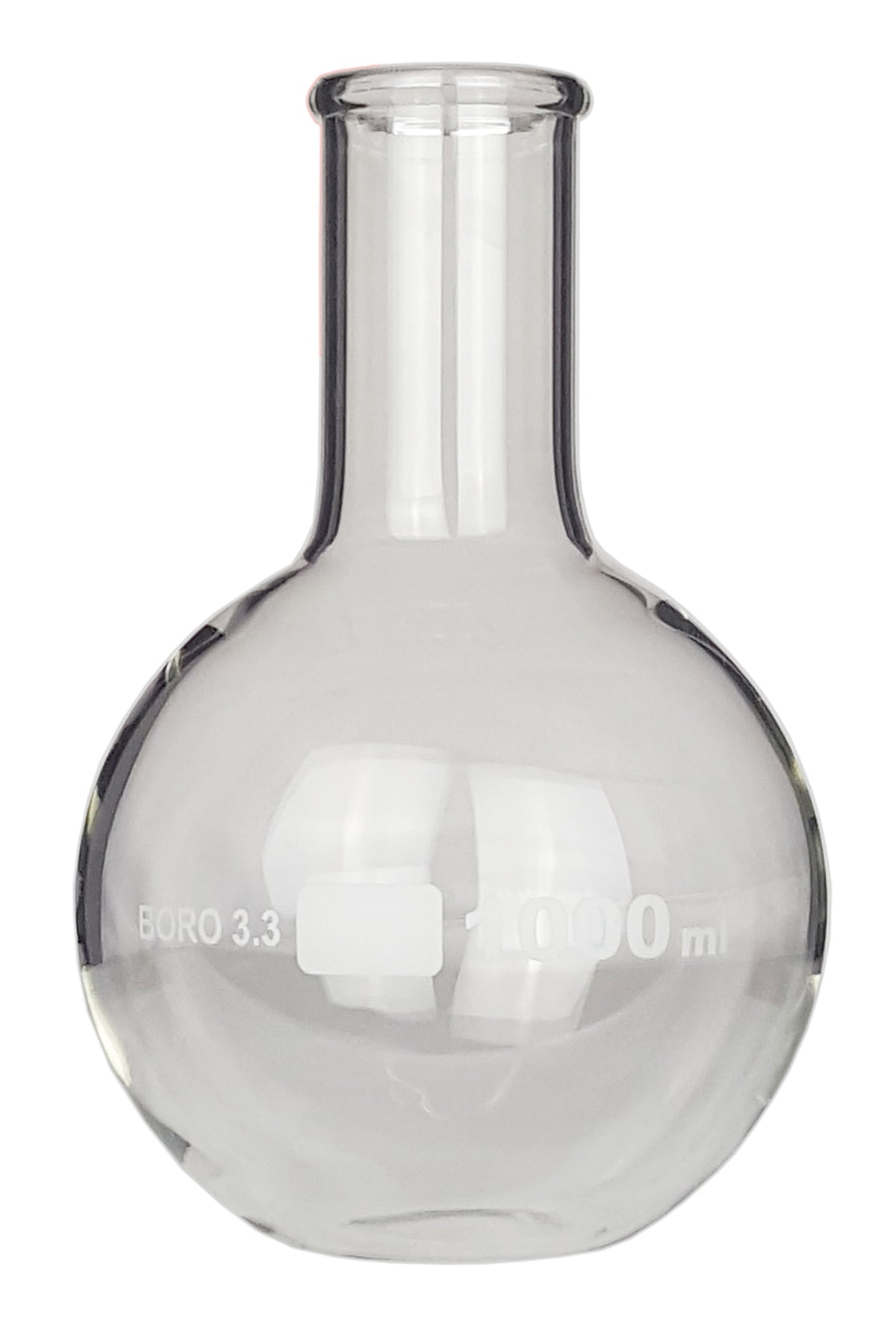 Flask, Boiling, Borosilicate Glass, Flat-Bottom, 1000ml, Case of 24