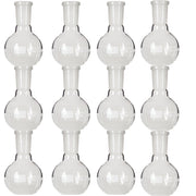 Flask, Boiling, Borosilicate Glass, Flat-Bottom, 125ml,  24/40 Ground Glass Joint, Pack of 12