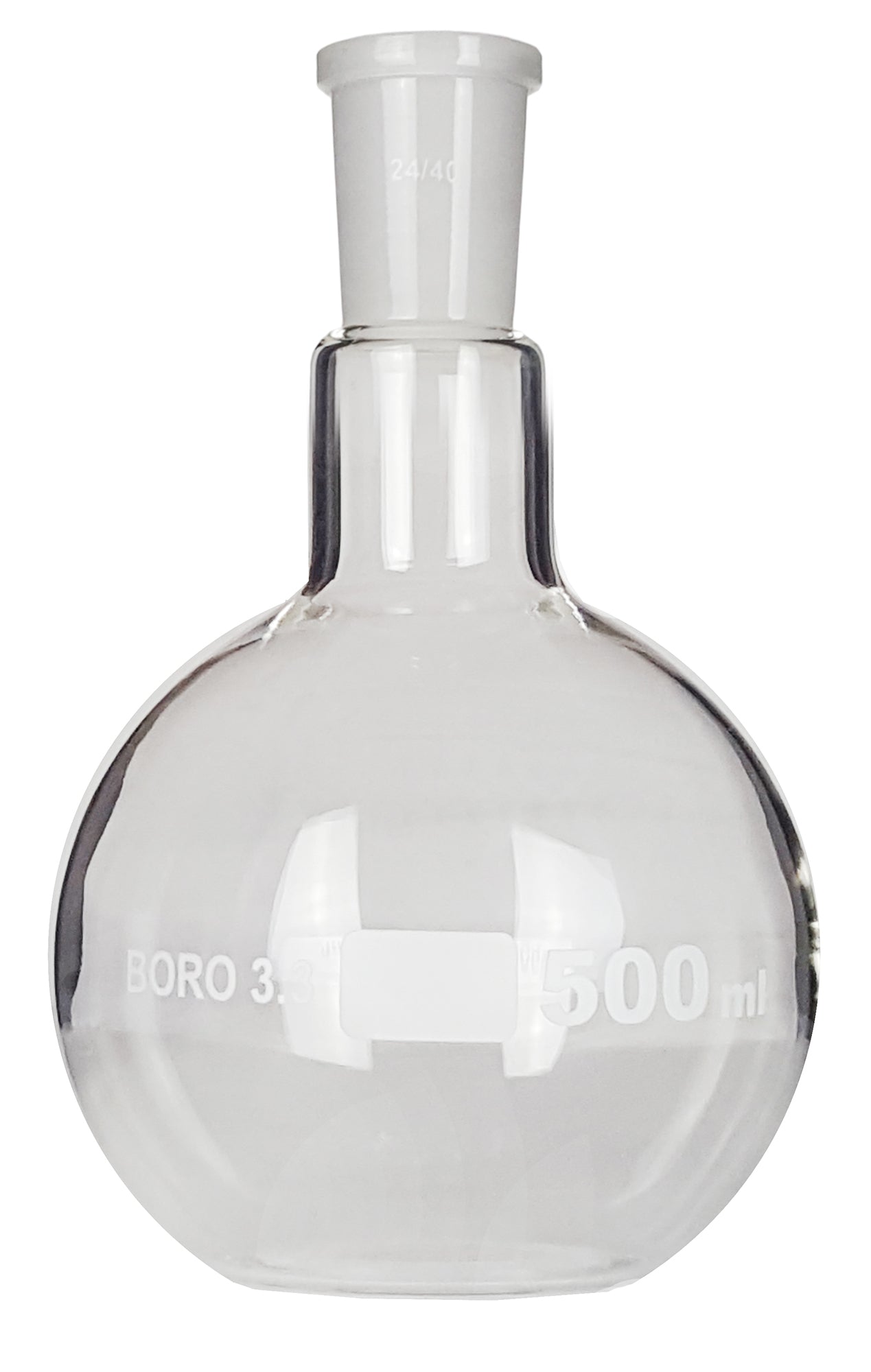 Flask Flat Bottom 500ml 24/40 Borosilicate Glass