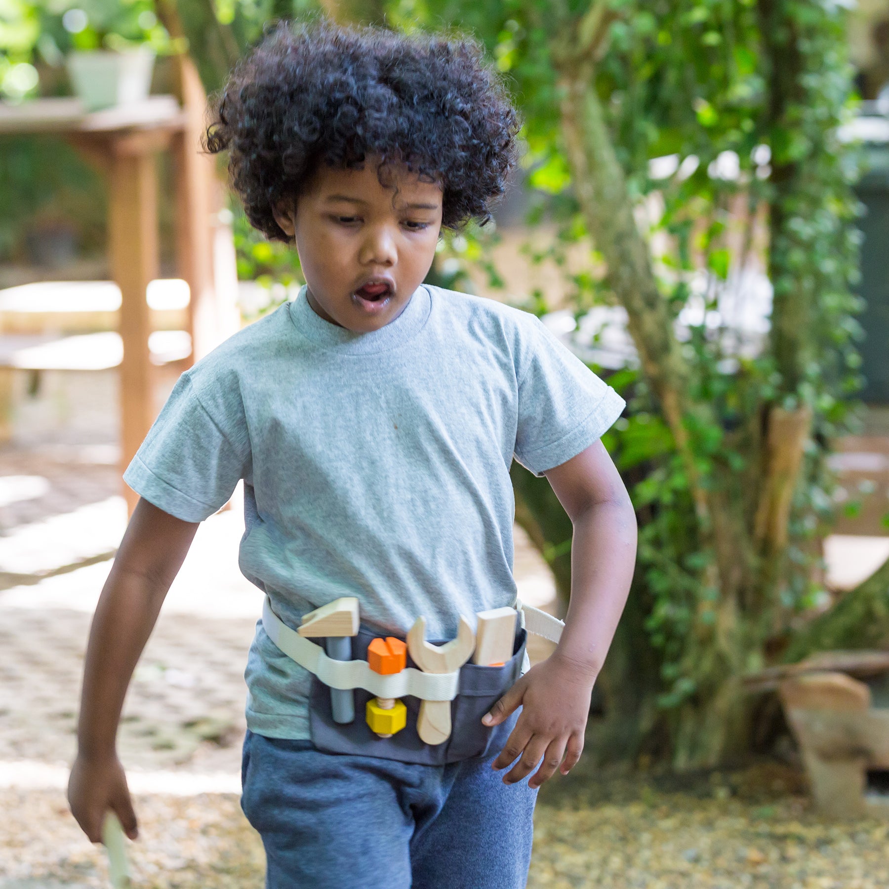 Pretend Play Tool Belt and Wooden Tool Set
