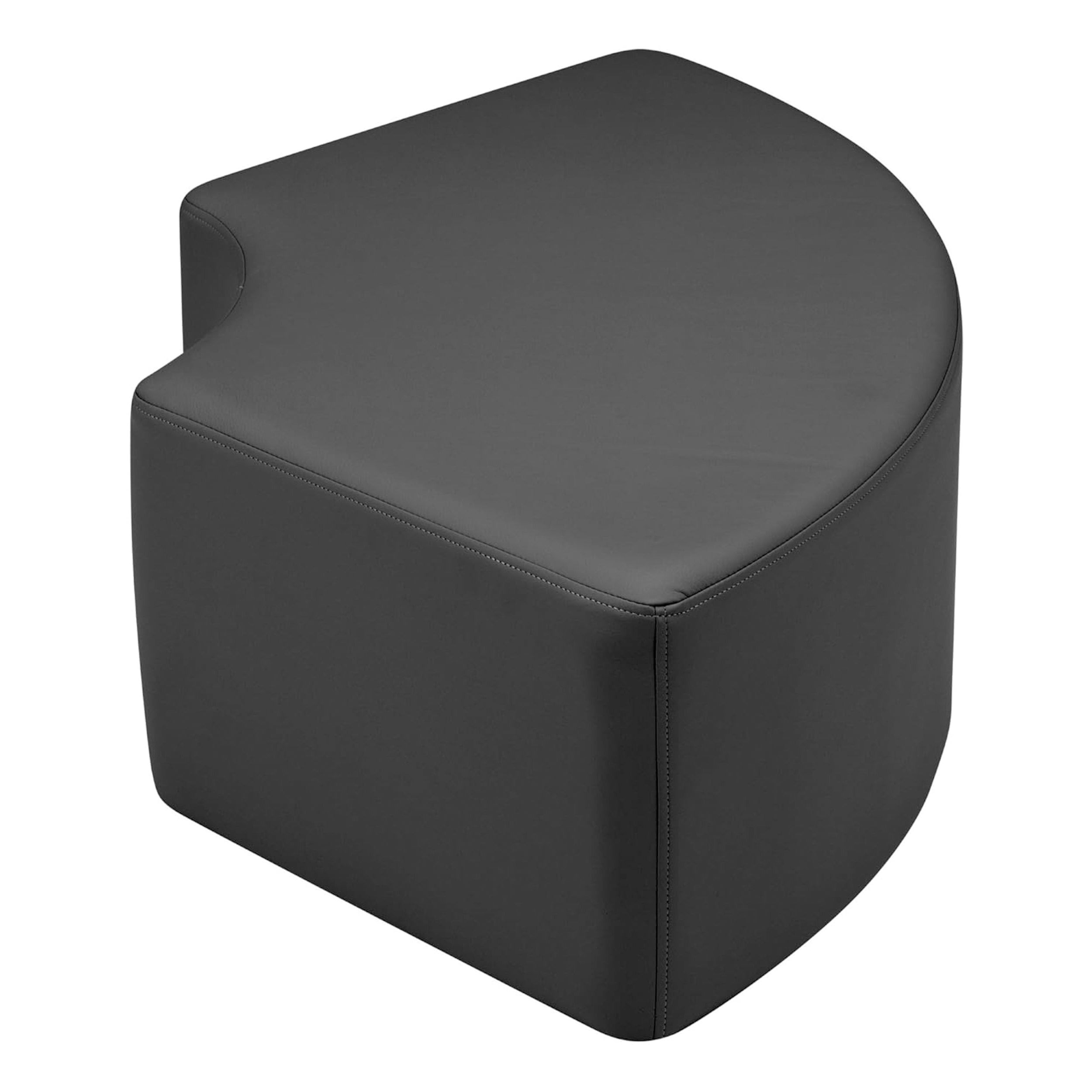 Pro Series Upholstered Quarter Circle Ottoman 12" Height - Black