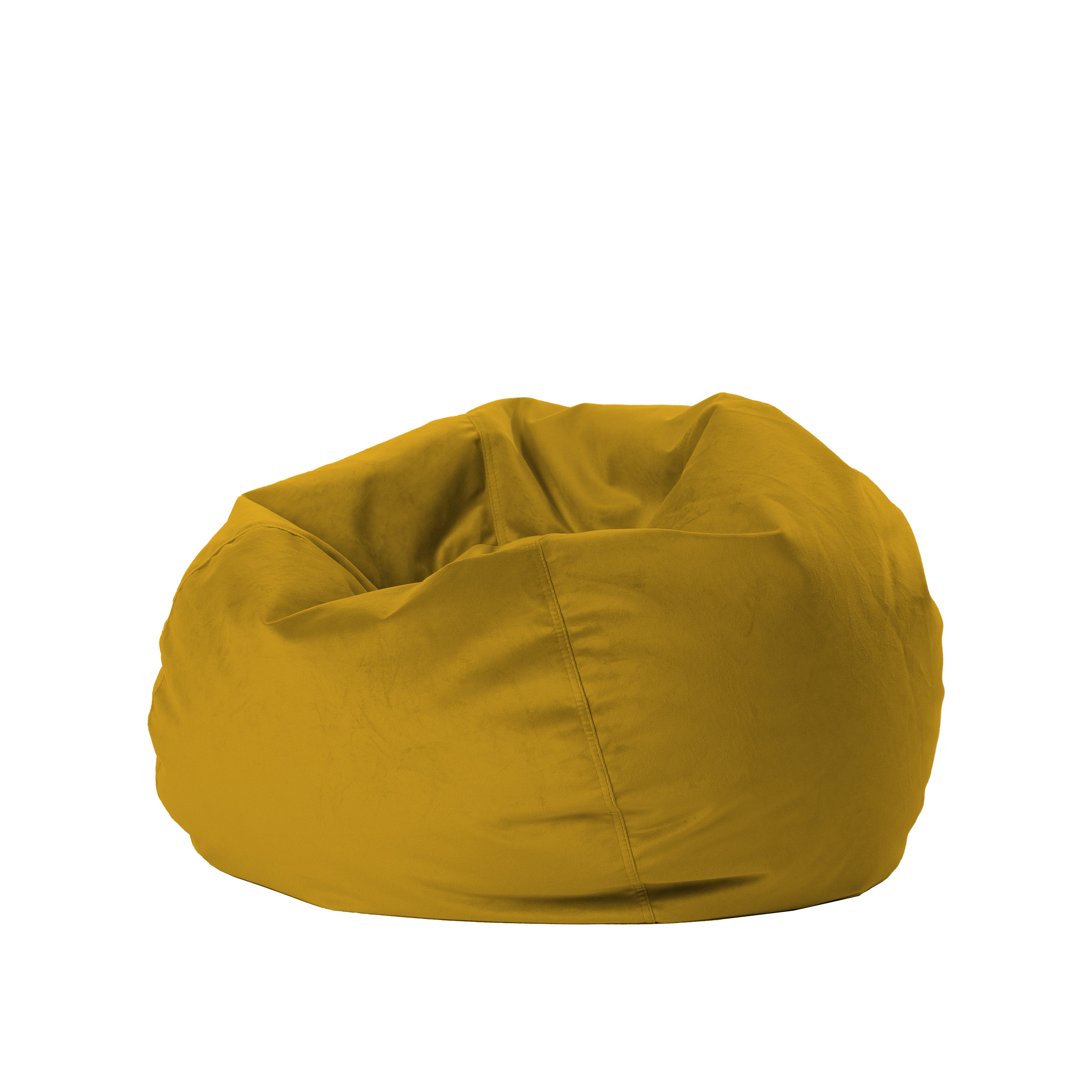 30" Round Velvety Bean Bag - Dijon