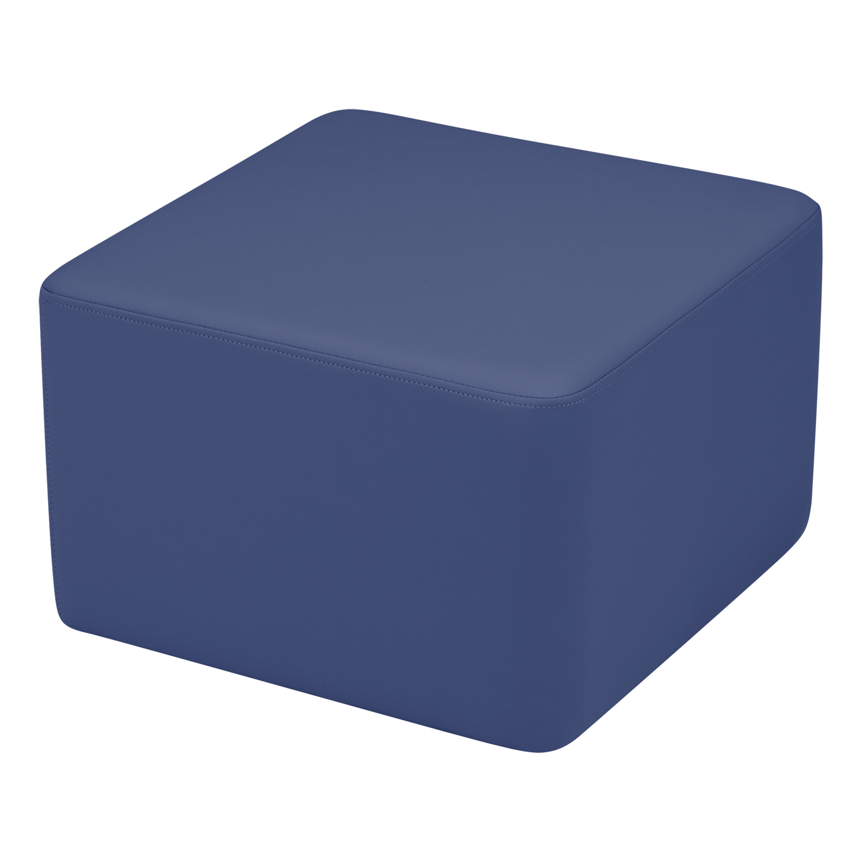 Pro Series Upholstered Square Ottoman 12" Height - Navy