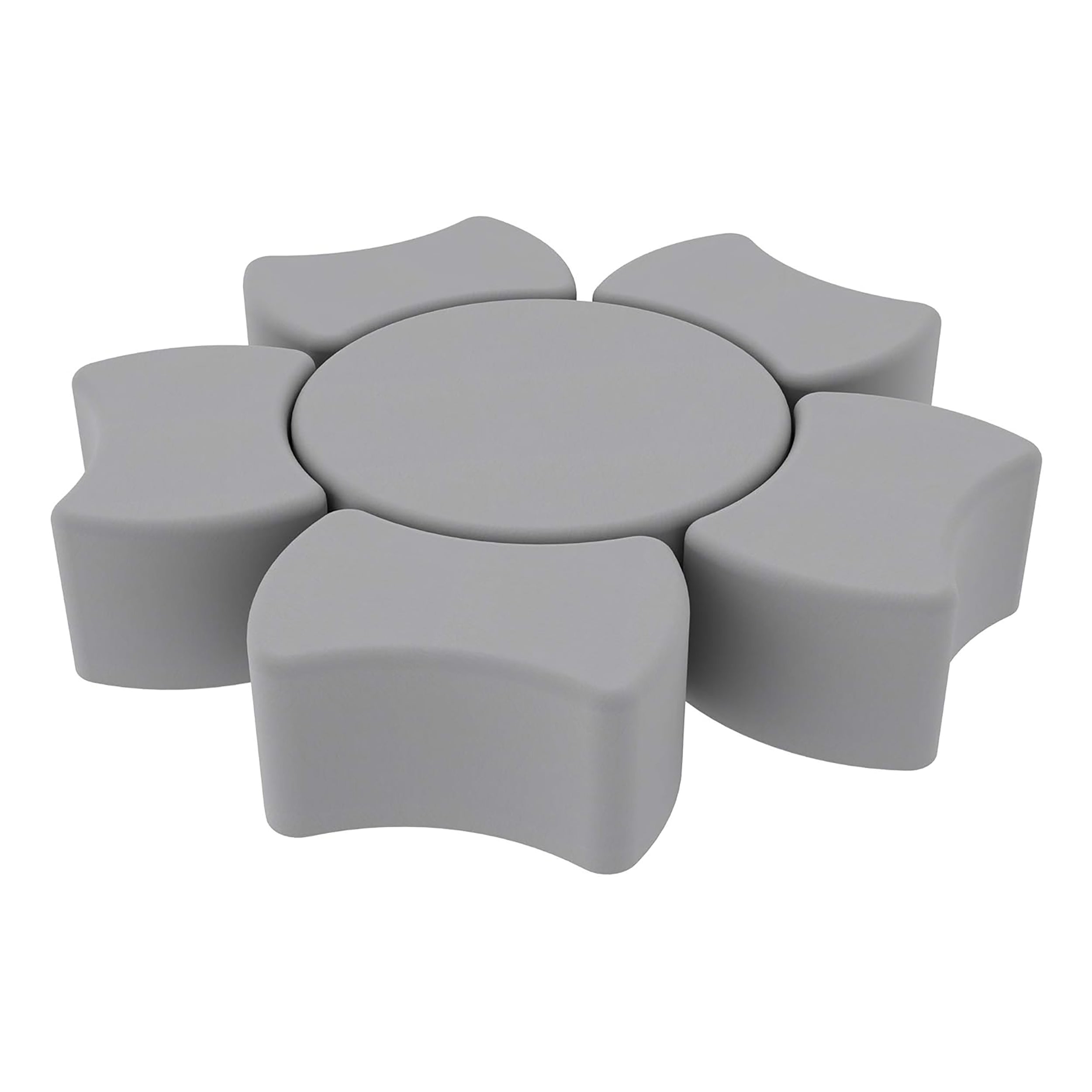 Pro Series Upholstered 30" Round Ottoman 12" Height - Gray